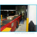4 section belt conveyor system for truck loading